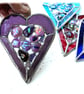 Heart Suncatcher Stained Glass Purple Abstract 024 - Image 2