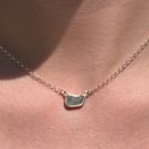 seaglass aqua silver choker necklace
