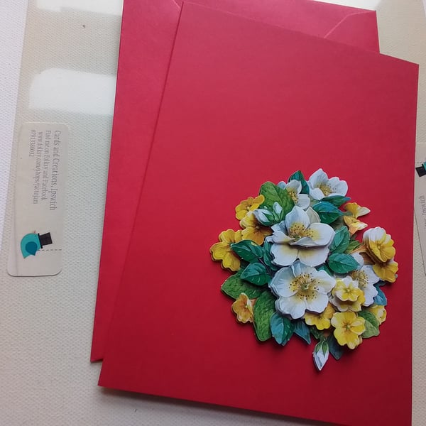 Mothers day card. Birthday card. Bouquet of flowers. Ref 379