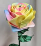 Beautiful Unicorn Ribbon Rose - Long Stem Artificial Forever Flower Gift - Image 3