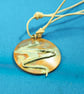 ZigZag Copper & Silver Disc Pendant  - Image 1