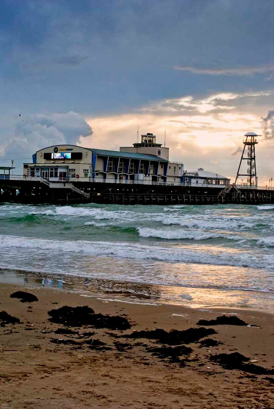 Bournemouth Pier And Beach Dorset England Photograph Print