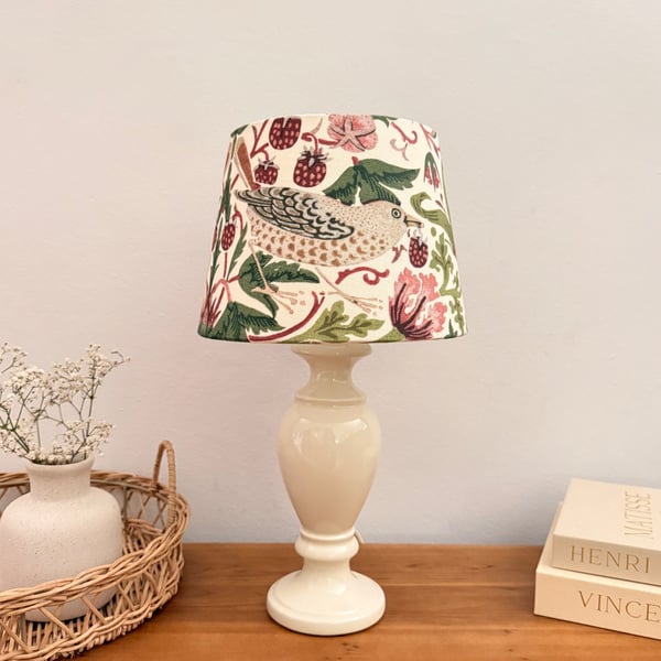 William Morris Strawberry Thief Empire Table Lampshade