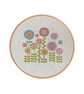 Retro Flower Cross Stitch Pattern: Modern Floral Embroidery (PDF Download) - Image 1
