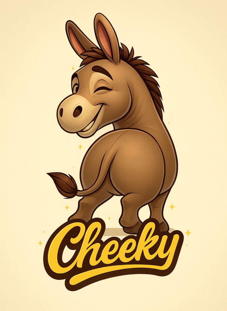 Playful Donkey Art Print – Original Illustrated Design