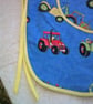 Tractors on Blue Child's Tabard Apron - Image 3
