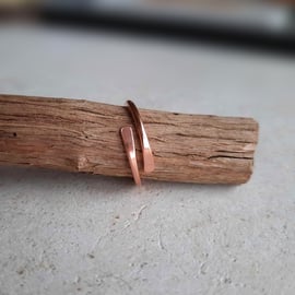 Plain Copper Wrap Around Ring - Adjustable