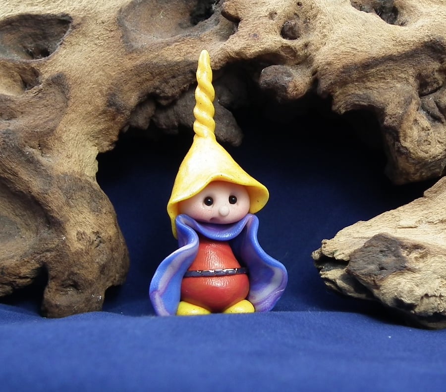 Unicorn Horn Gnome 'Murchie' Magic! OOAK Sculpt by artist Ann Galvin 