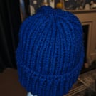 Handmade chunky knit ribbed beanie 