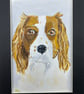 Original painting. Spaniel portrait 5x7" pet portrait  - Image 3