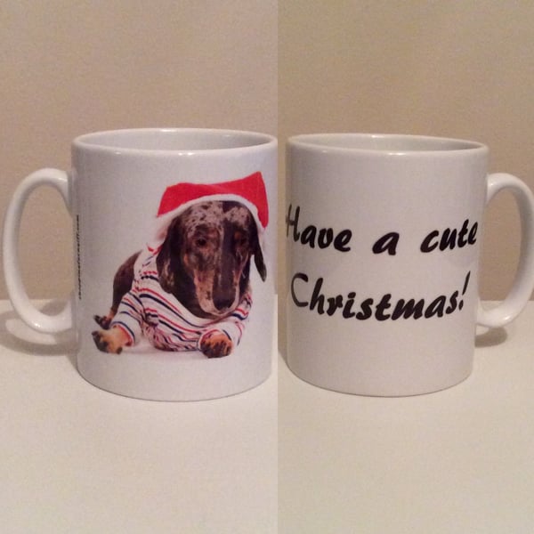 Have a cute Christmas! Mug. Dog design. Mugs for Christmas