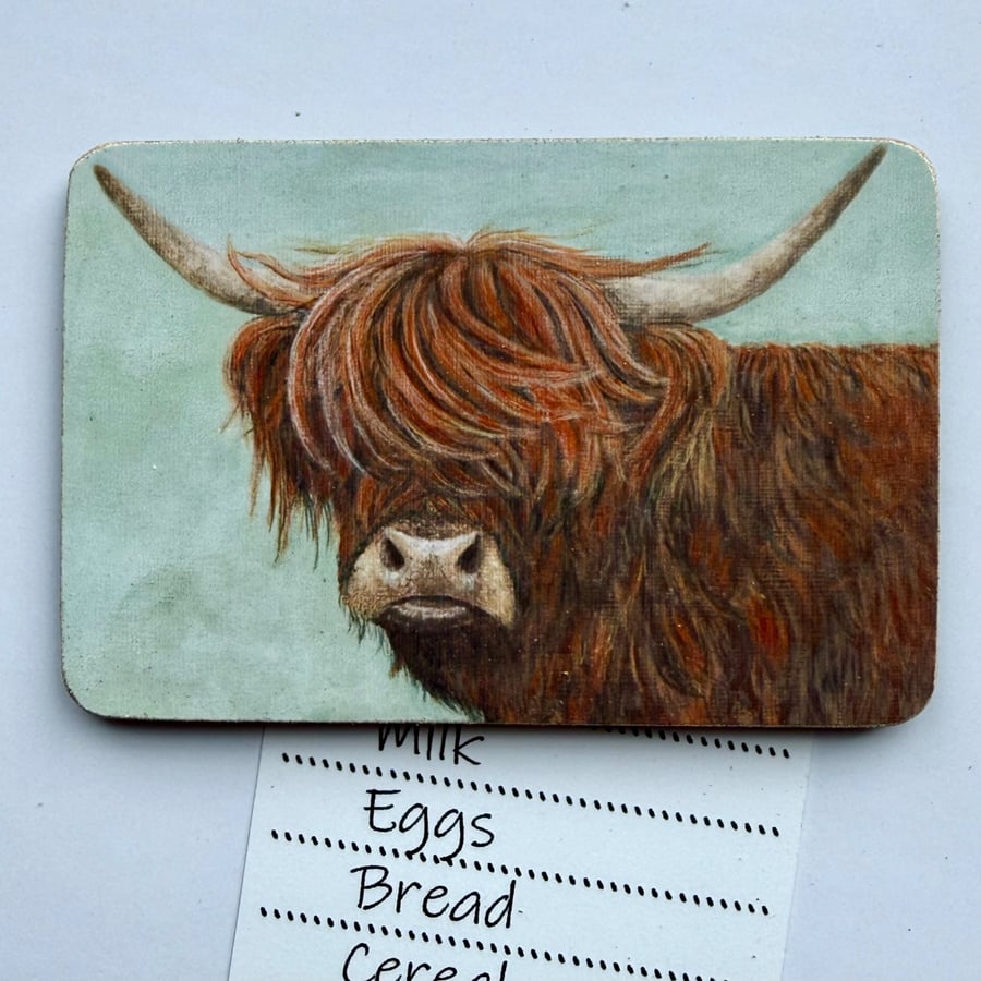 Highland Cow Magnet, Claire Kirkpatrick 