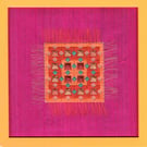 KIT for "POPPIES" - framed embroidered wall hanging