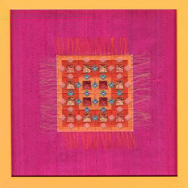 KIT for "POPPIES" - framed embroidered wall hanging