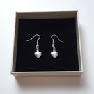 Silver plated heart earrings