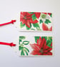 Set of 4 poinsettia Christmas gift tags - Image 3