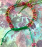 Faceted rock Crystal Beaded Slider Bracelet - Image 1
