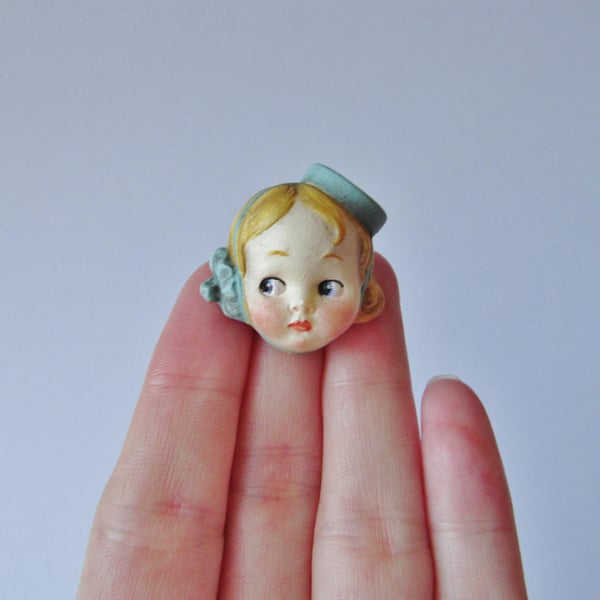 Dottie Dollie Vintage Doll Brooch - Judy the Bell Girl