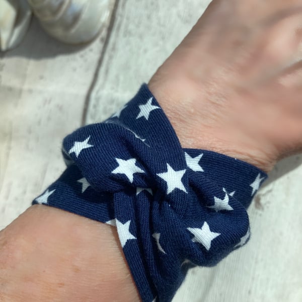 Star fabric slip on bracelet cover up