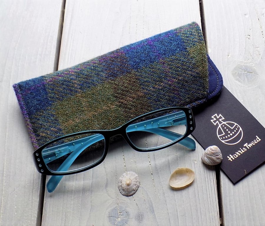 TWEED EYEWEAR CASE NAVY BLUE TWEED EYEWEAR CASE NAVY BLUE