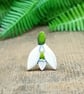 Snowdrop Brooch Pin, Handmade January Birthday Gift, Miscarriage Keepsake - Image 1