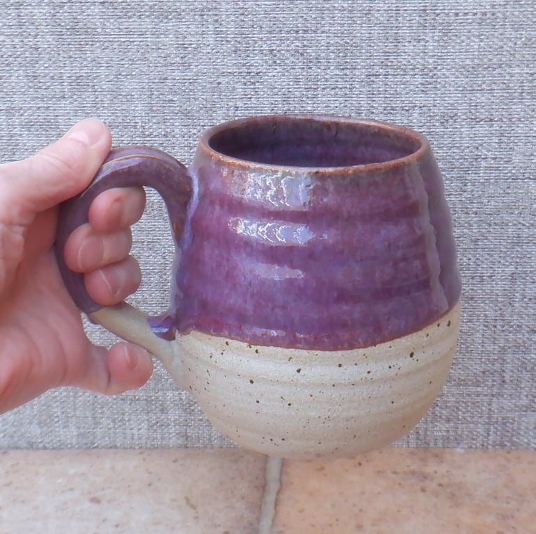 Extra large cuddle mug hand thrown tankard stoneware pottery ceramic handmade 