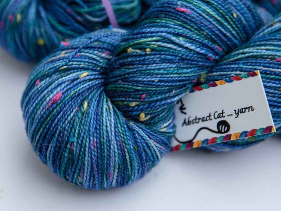 SALE: Aquarium - Superwash neppy 4 ply yarn