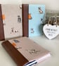 Summer Seconds Padded Notebook Cover in Taupe, Notebooks with Dogs - Image 6