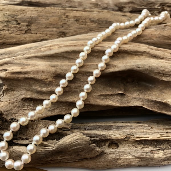 5-5.5mm white Akoya pearl necklace  -00001073