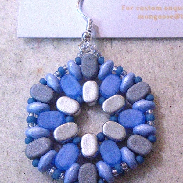 Hexagonal bead earrings (customisable)