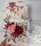 Luxury Handmade Birthday Card (130)Burgundy & Blush Pink Flowers. Sparkling Card - Image 7