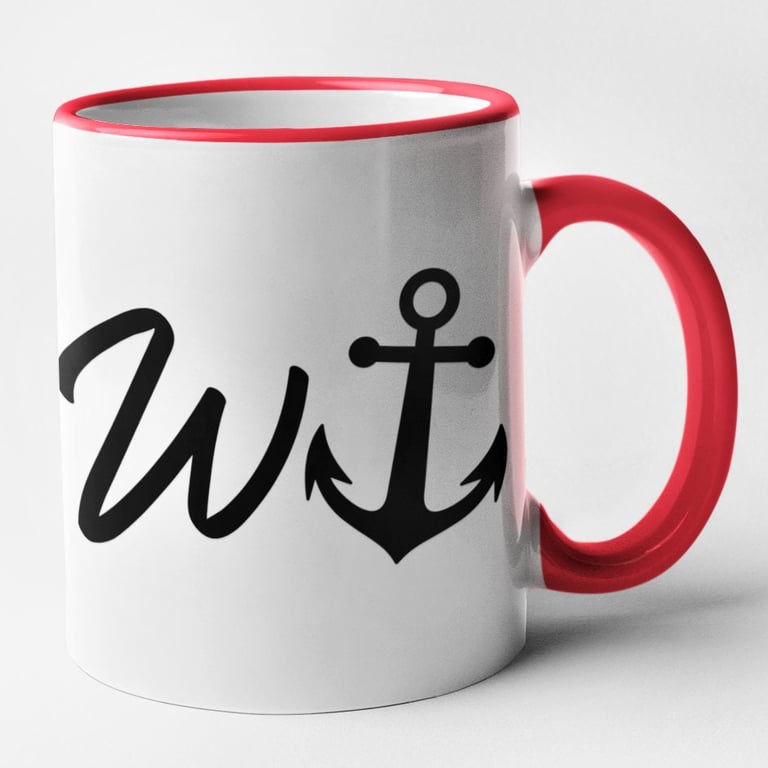 W Anchor Mug -Funny Rude Novelty offensive Birthday Christmas Mug