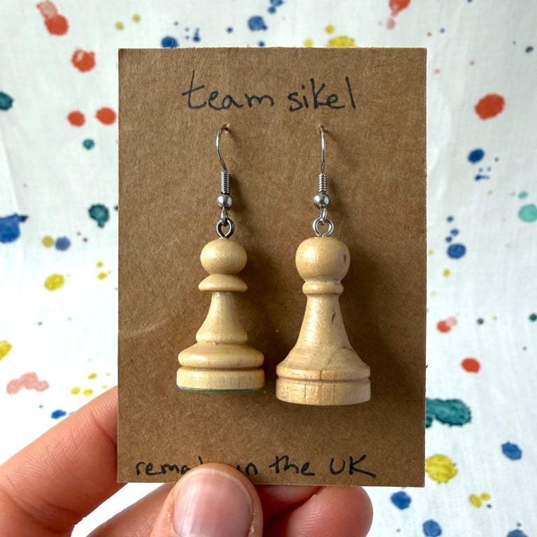 Pawn Earrings - Surgical Steel Hooks - Mismatched Set - Super Seconds