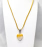 Yellow Jasper Heart Necklace