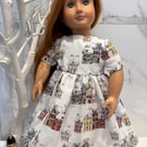Snowy Houses Dolls Dress