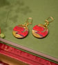 Celestial Gold Planet Earrings - Laser cut and hand painted - Image 2