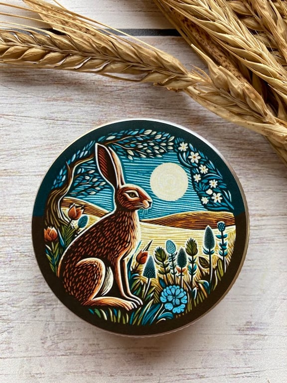 Storage tin hare for buttons, stitch markers, beads, knitting and sewing