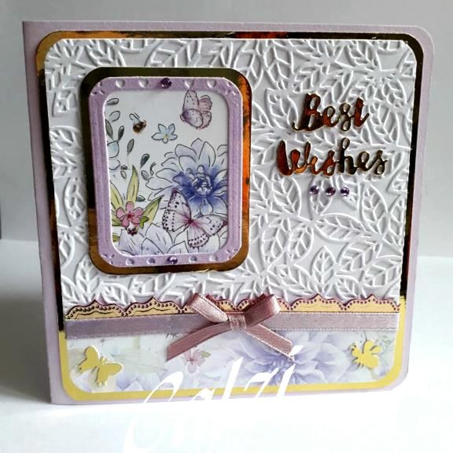 Dahlia Flower Birthday Card