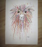 Cute Brown Sheep. Original painting - Image 2