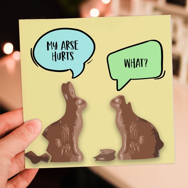 Easter card: My arse hurts