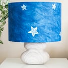 drum round table lamp ceiling pendant lampshade stars starry night sky blue
