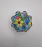 Pair of Vintage Upcycled Glass Pin Cushions - Floral Candle Holder Duo - Image 5