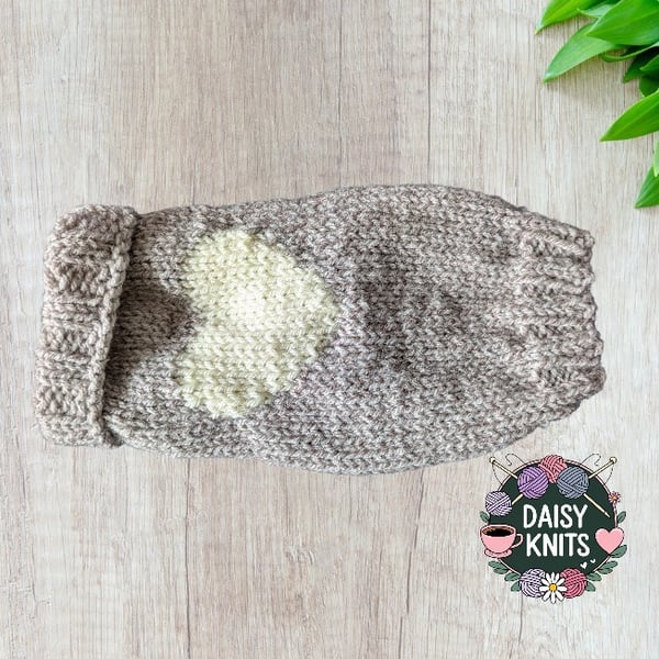 Hand Knitted Extra Small Dog Jumper for Cosy and Stylish Pets