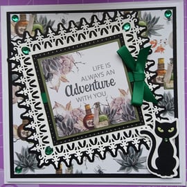 3D Luxury Handmade Card Life Is Always An Adventure With You Potions
