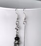 SPACEMAN STAR EARRINGS starfall mismatched cute cool silver plate - Image 8