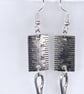 CRAFTERS EARRINGS SILVER needle tape cute sewer hobbiest - Image 2