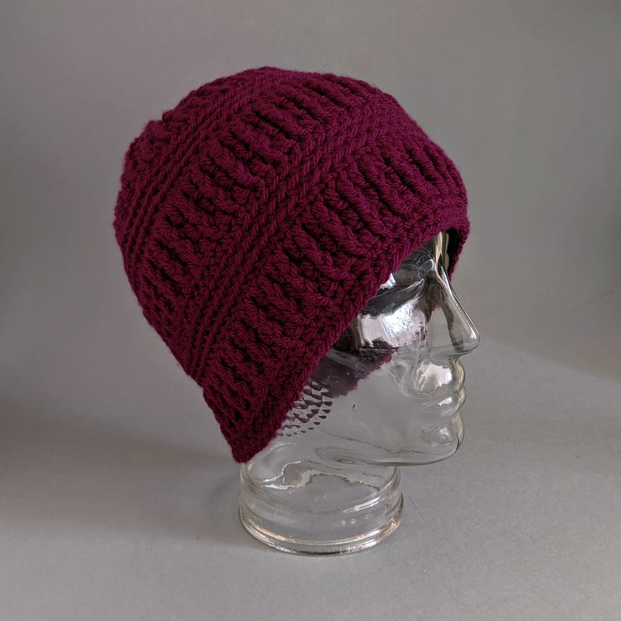 Beanie Hat in Dark Red