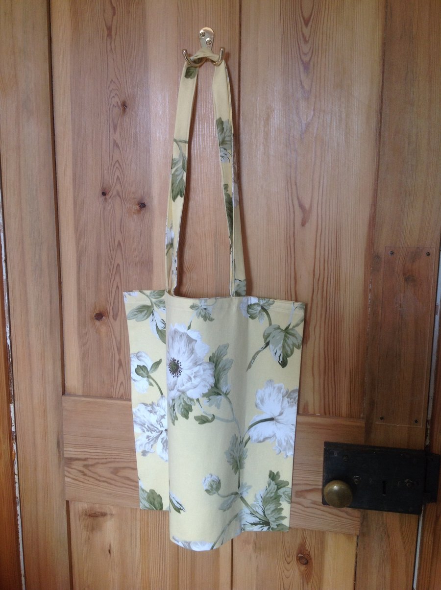Yellow floral tote bag