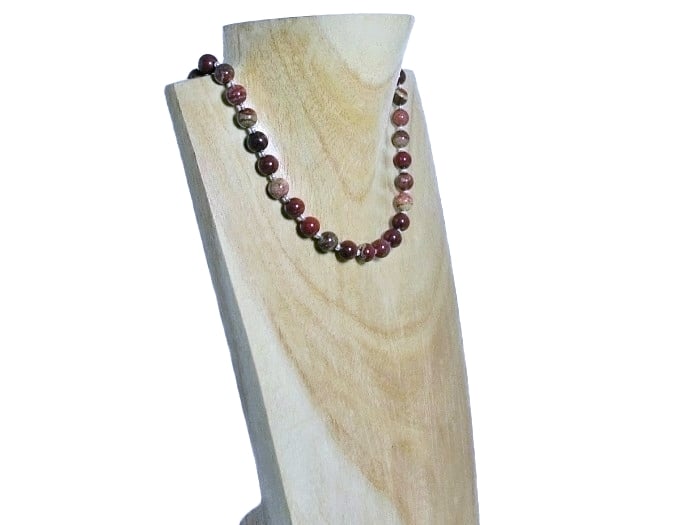 Multi Colour Rainbow Jasper Necklace With Sterling Silver