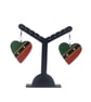 St Kitts and Nevis flag earrings, love Saint kitts and Nevis,loveheart jewellery